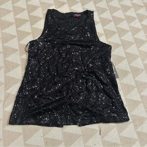 Vince Camuto sleeveless sequin tank top